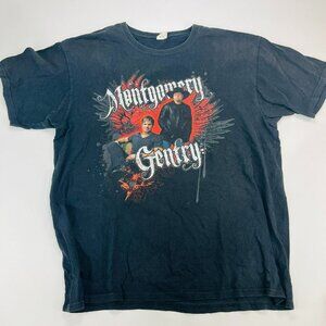 Montgomery Gentry 2011 Country Band Tour T Shirt Black Anvil Size XL X Large